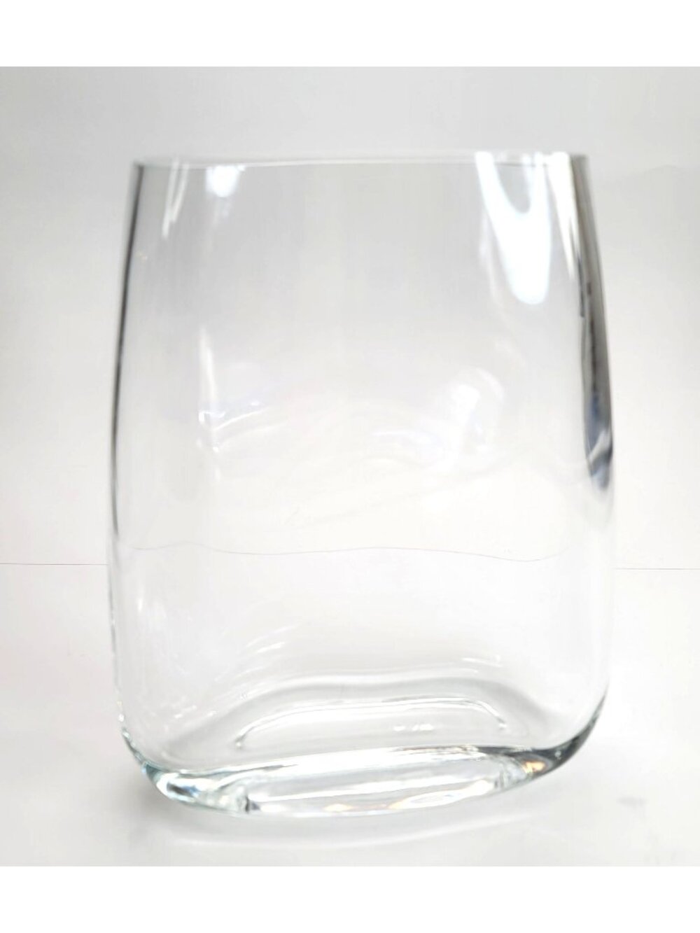 Luigi Bormioli Vase Light and Music Vase Italian Tapered Clear Glass DH795